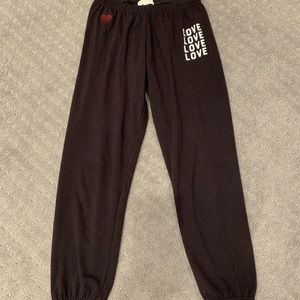 Spirtual Gangster Womens Dark Gray Love Sweatpants. Size Medium. Never Worn.